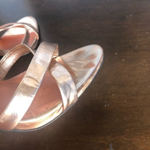 MIU MIU Rose Gold Metallic Leather Sandals EUR 39 - Picture 11 of 12